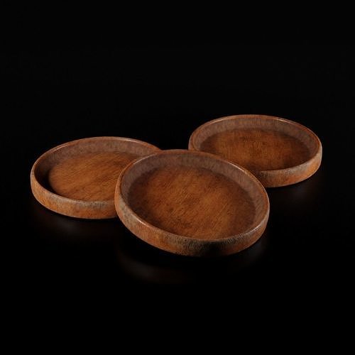 Coasters wood  Free 3D model