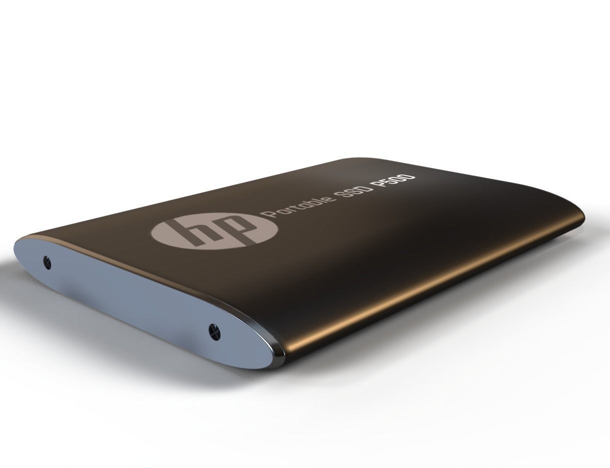Hp P500 Portable Ssd 500gb Free low-poly 3D model_2