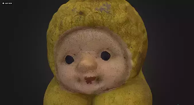 Old USSR Soviet Rubber Toy Child