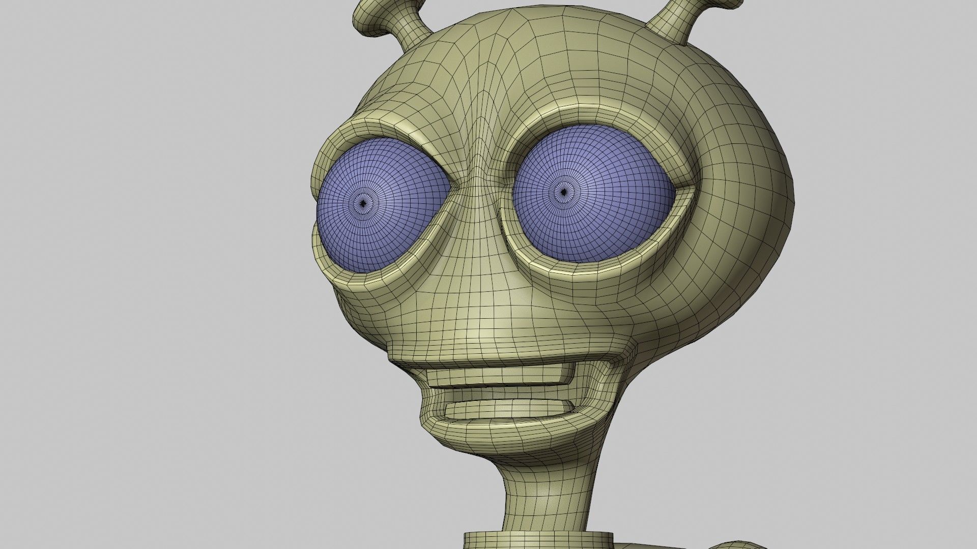 Cartoon Alien Low-poly 3D model_17