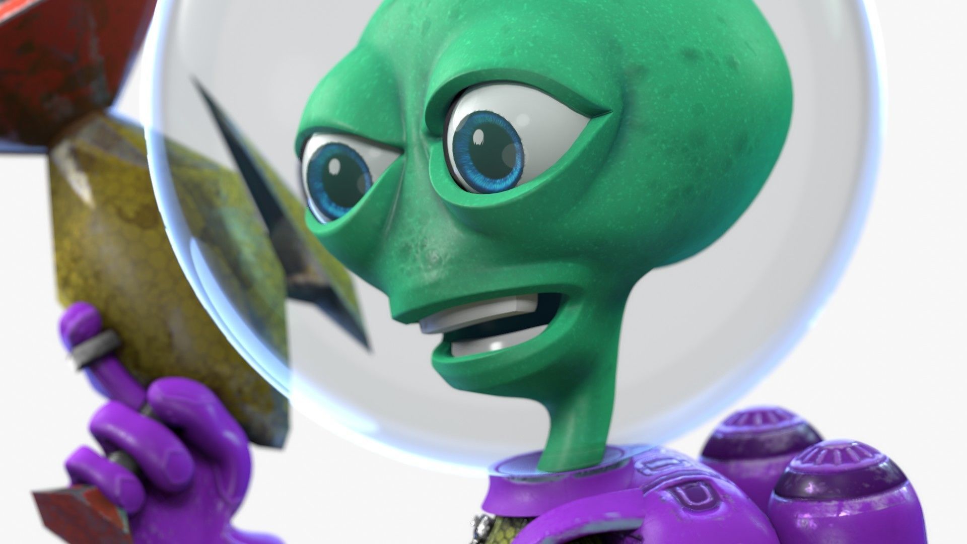 Cartoon Alien Low-poly 3D model_13