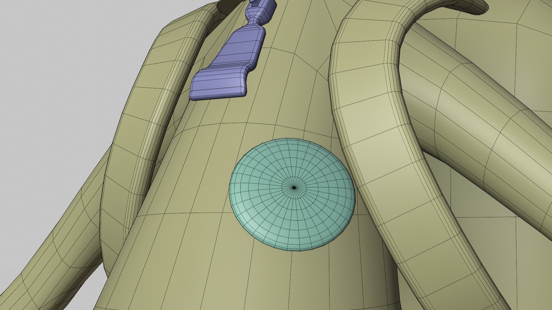 Cartoon Alien Low-poly 3D model_15