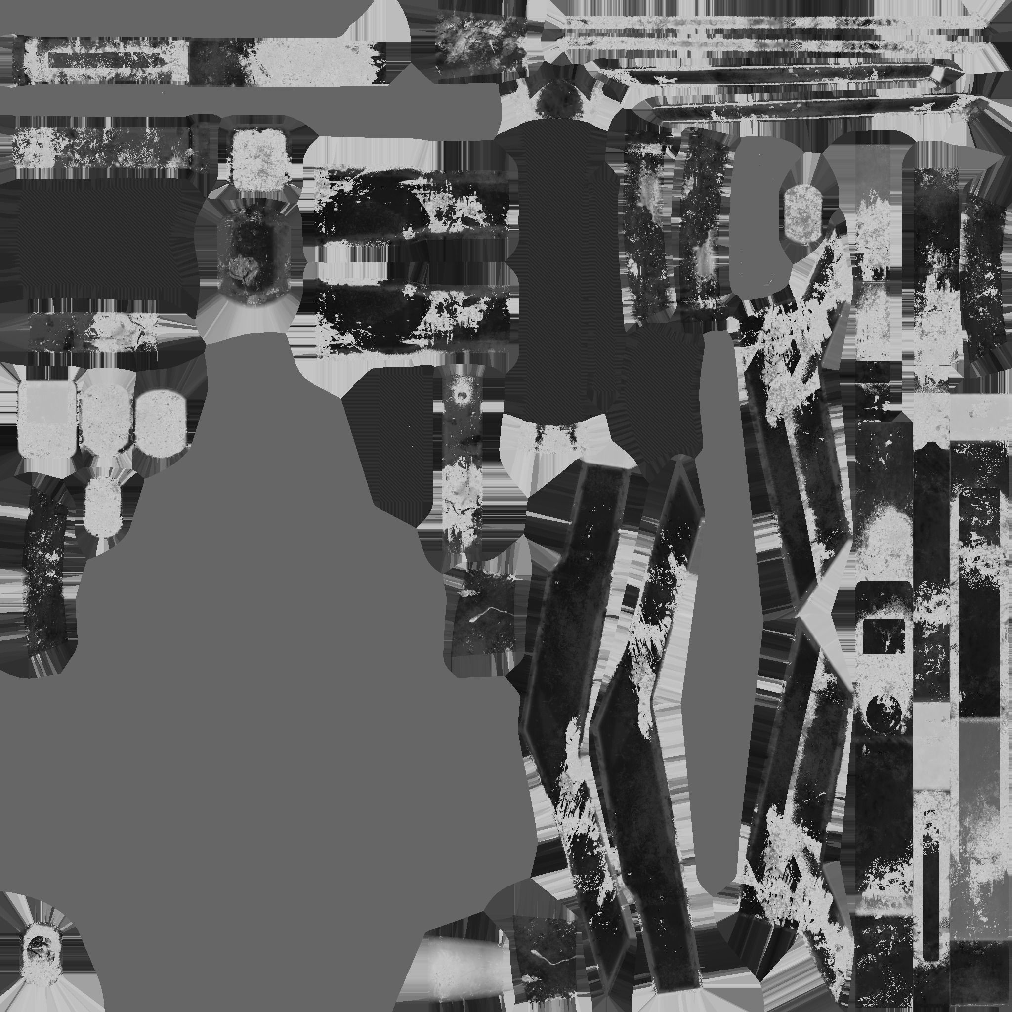 SciFi War Axe A08 Yellow - Sci Fi Weapon Design Low-poly 3D model_26