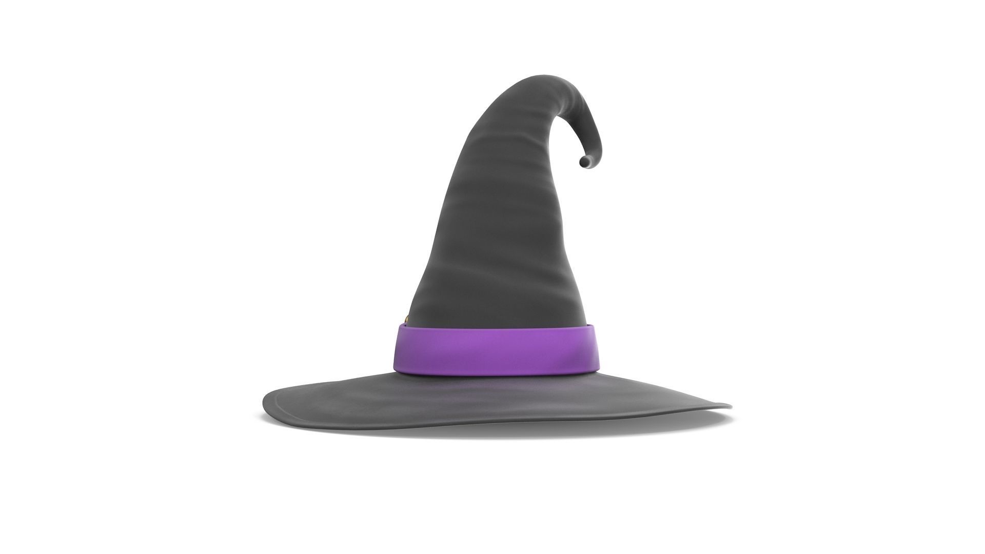 Witch Hat Low-poly 3D model_4