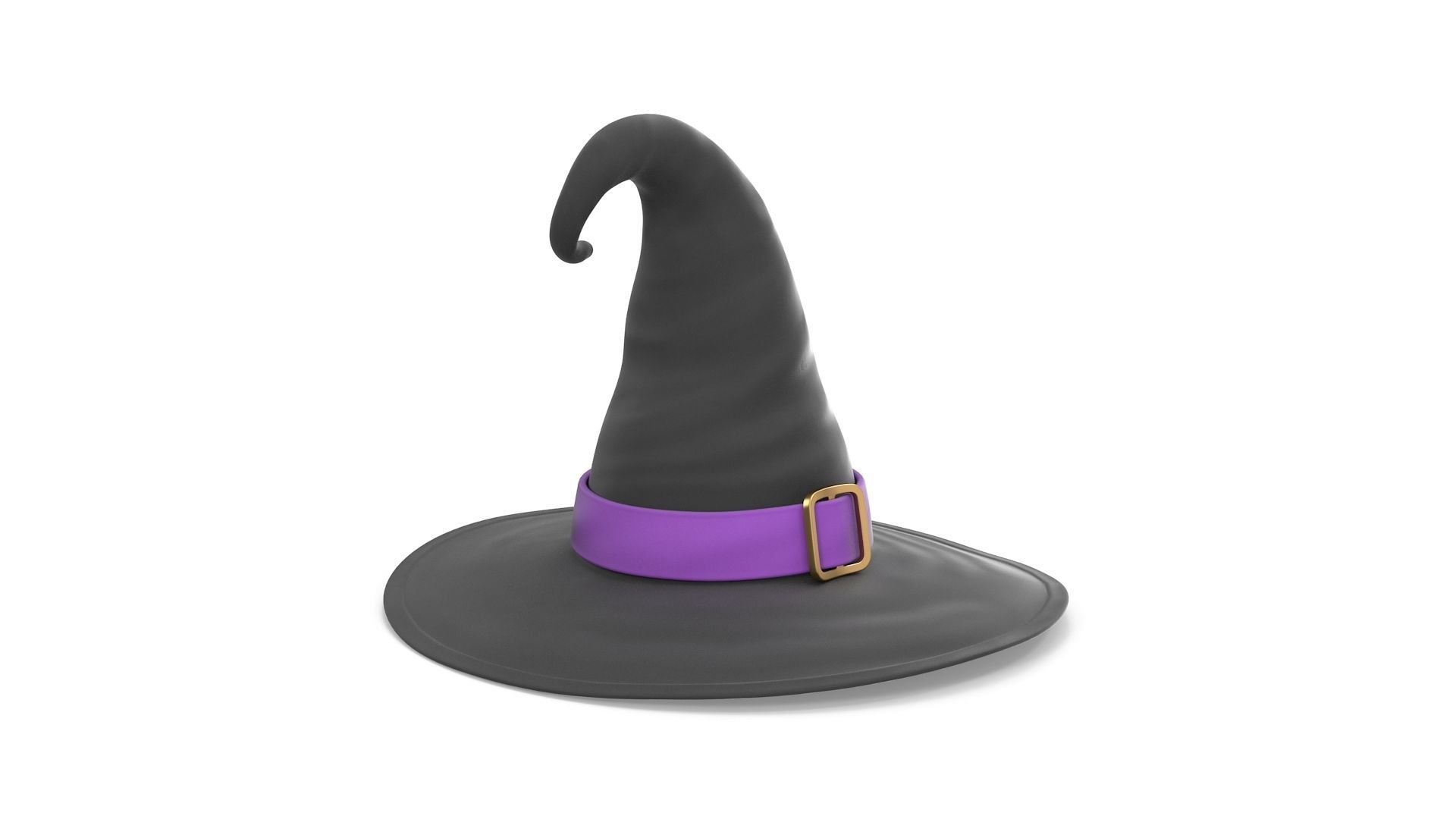 Witch Hat Low-poly 3D model_3