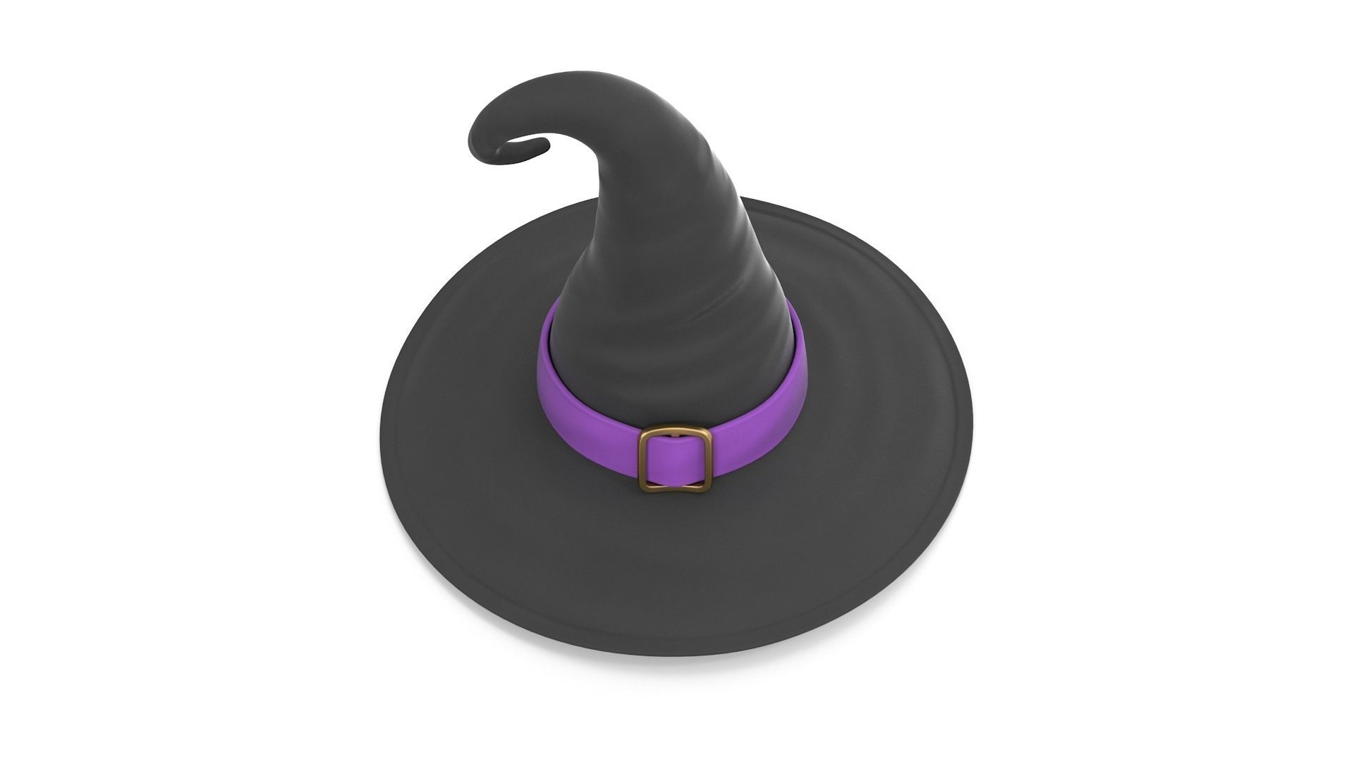 Witch Hat Low-poly 3D model_6