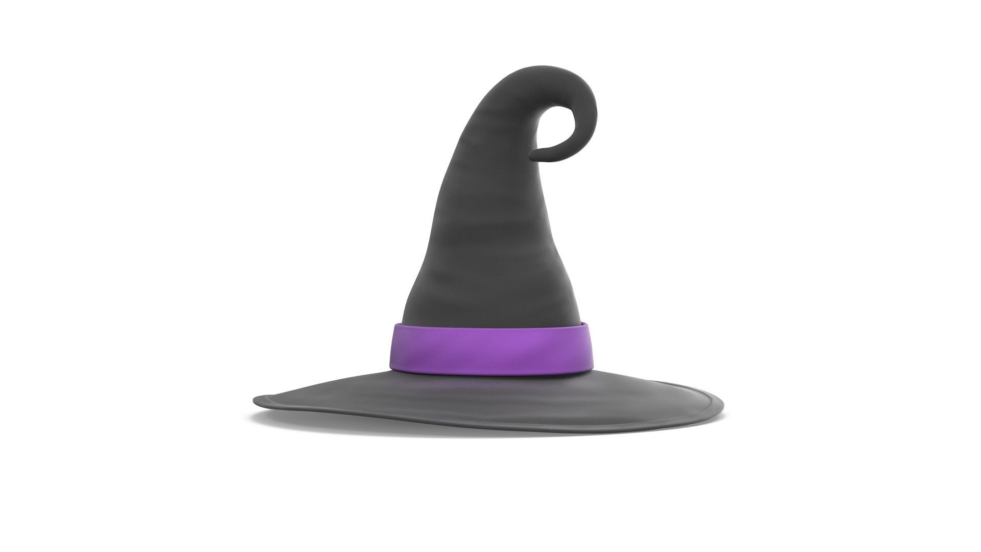 Witch Hat Low-poly 3D model_5