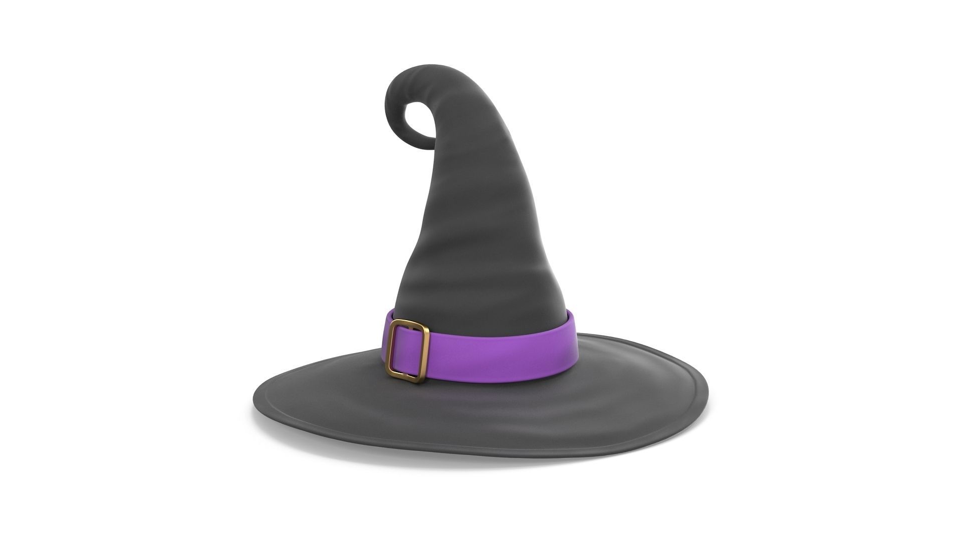Witch Hat Low-poly 3D model_2