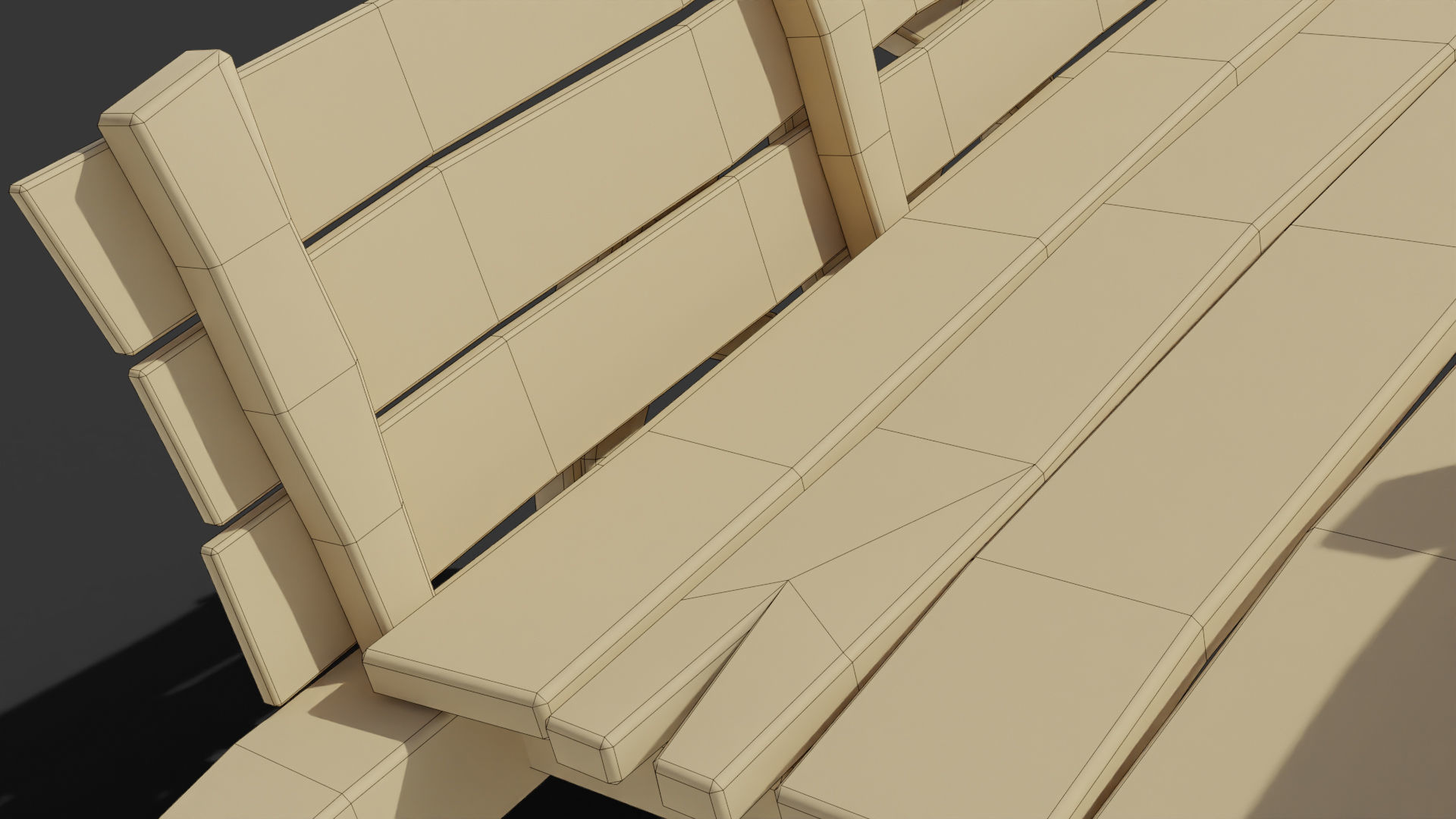Stylized Wooden Cart Low-poly 3D model_12