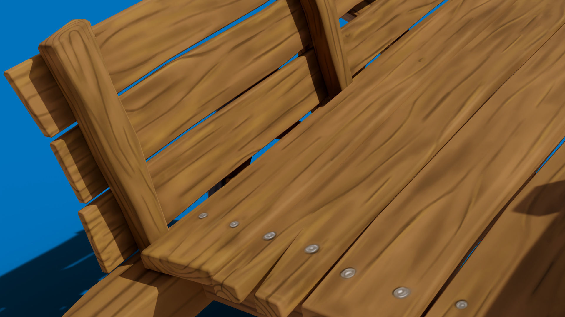 Stylized Wooden Cart Low-poly 3D model_11