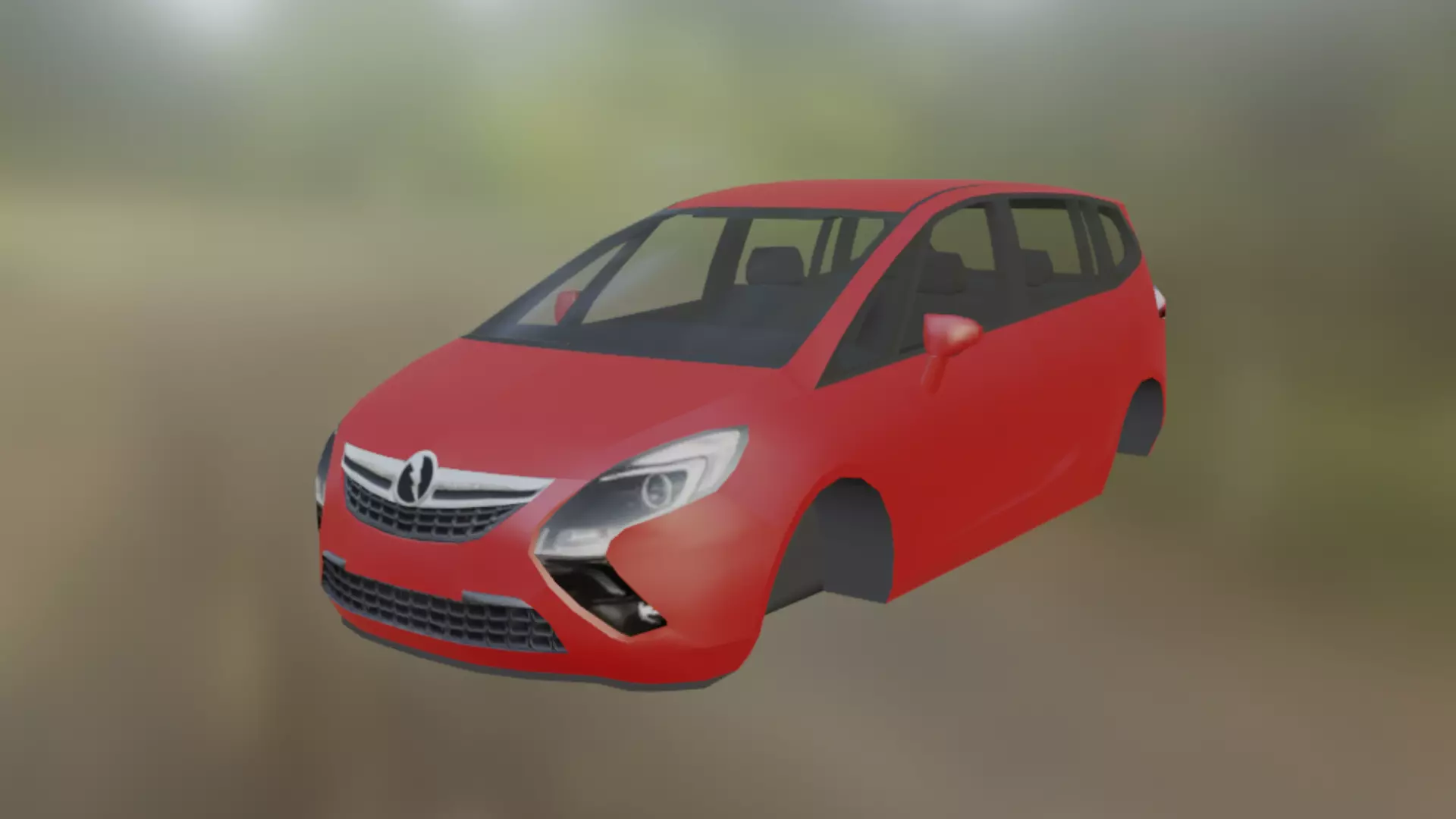 2012 Opel Vauxhall Zafira Tourer  Low-poly 3D model_0