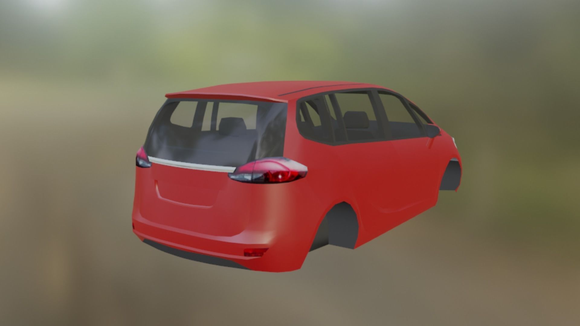 2012 Opel Vauxhall Zafira Tourer  Low-poly 3D model_1