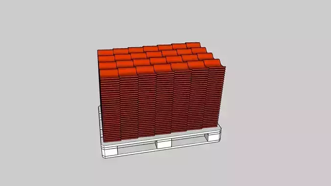 Euro Pallet with Rooftiles