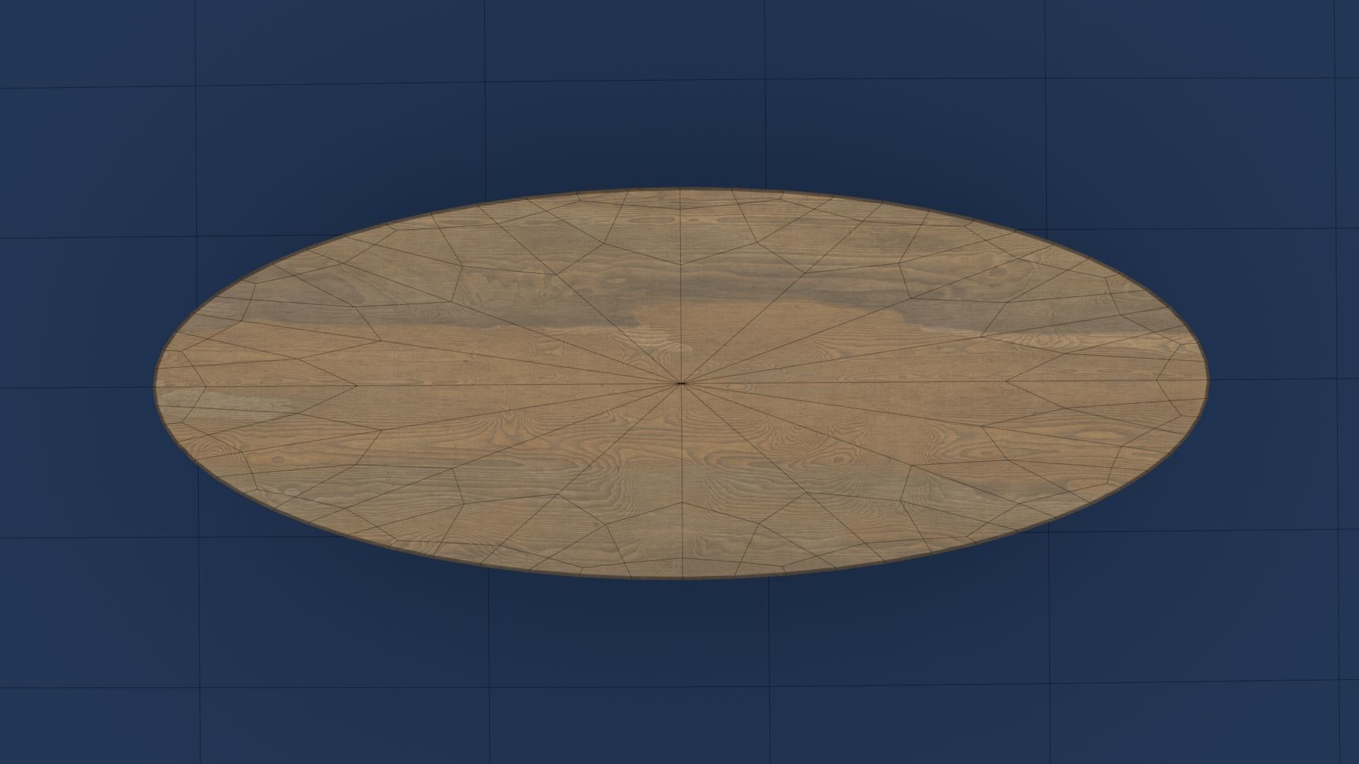 Wood Coffee Table Low-poly 3D model_3