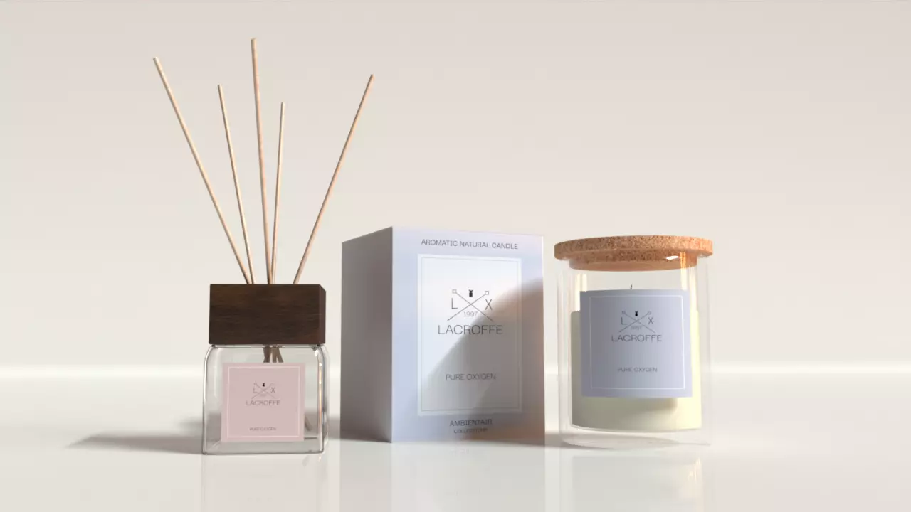 Aroma candles 3D model_0