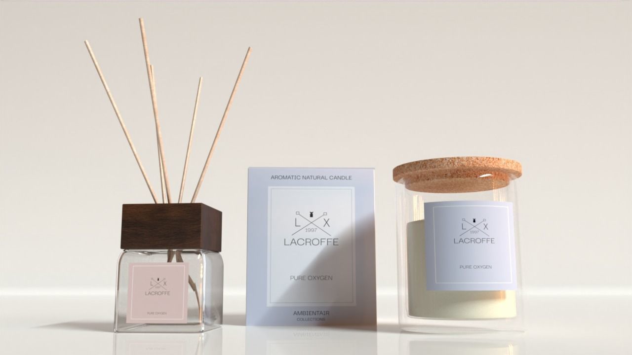 Aroma candles 3D model_1