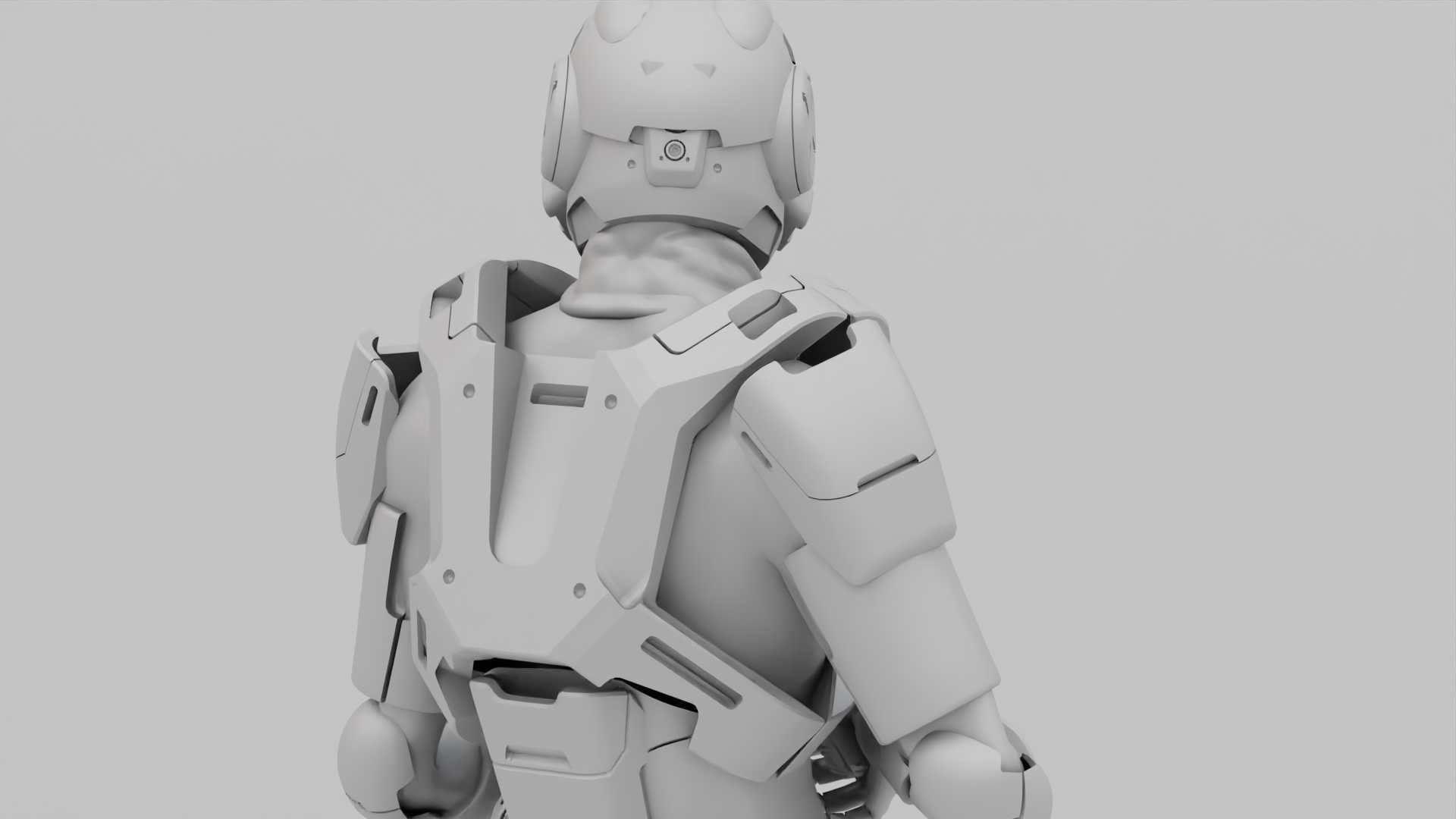 SCI-FI TROOPER RIGGED 3D model_33