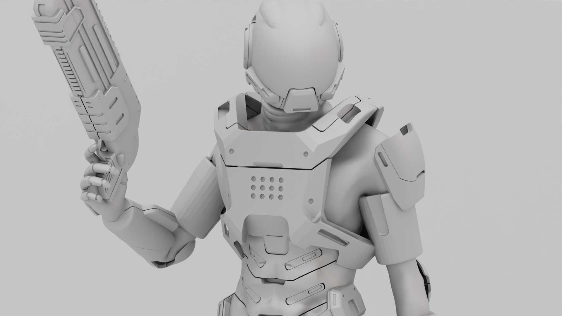 SCI-FI TROOPER RIGGED 3D model_31