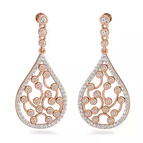 Women long earrings 3dm stl render detail 3D print model