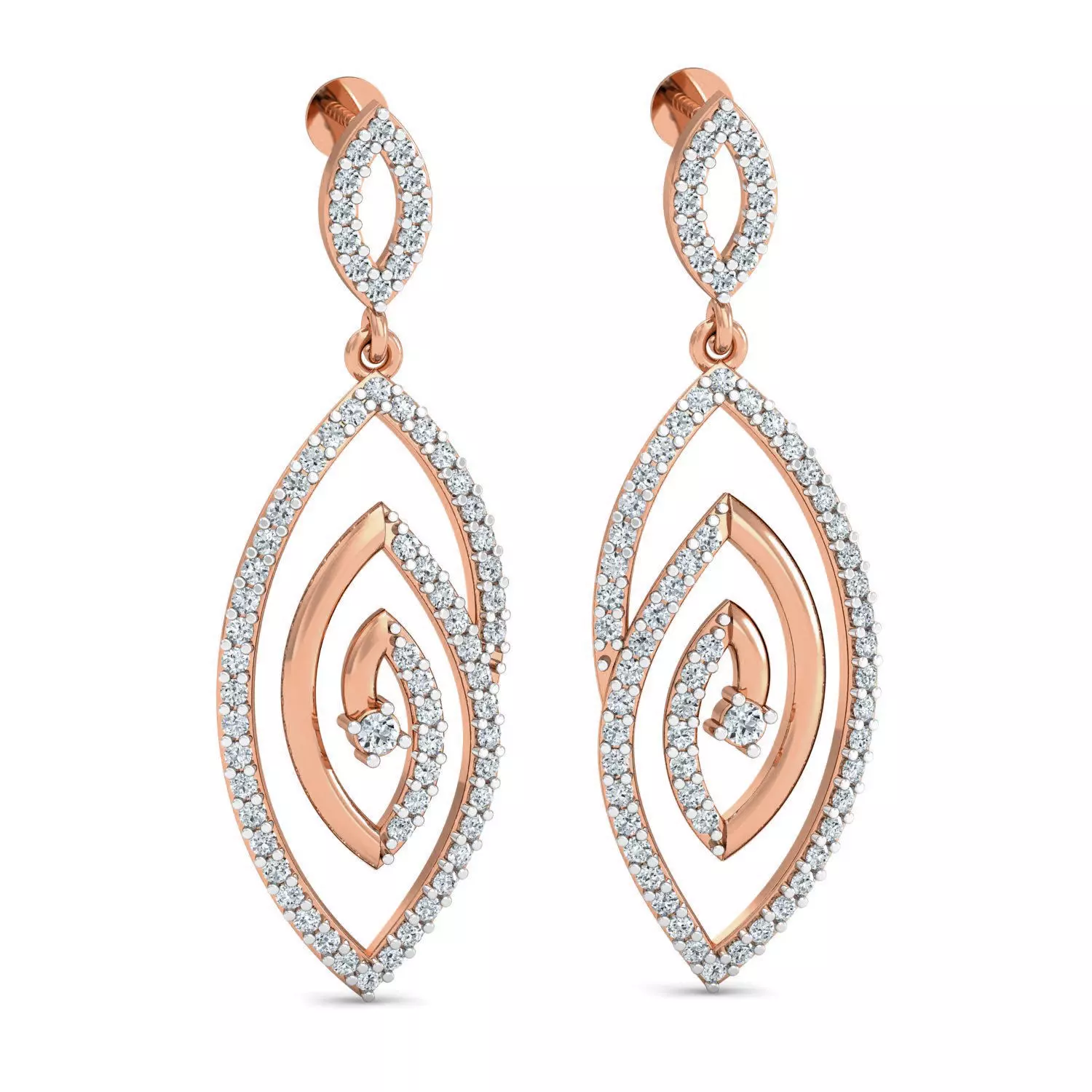 Women long earrings 3dm stl render detail 3D print model_0