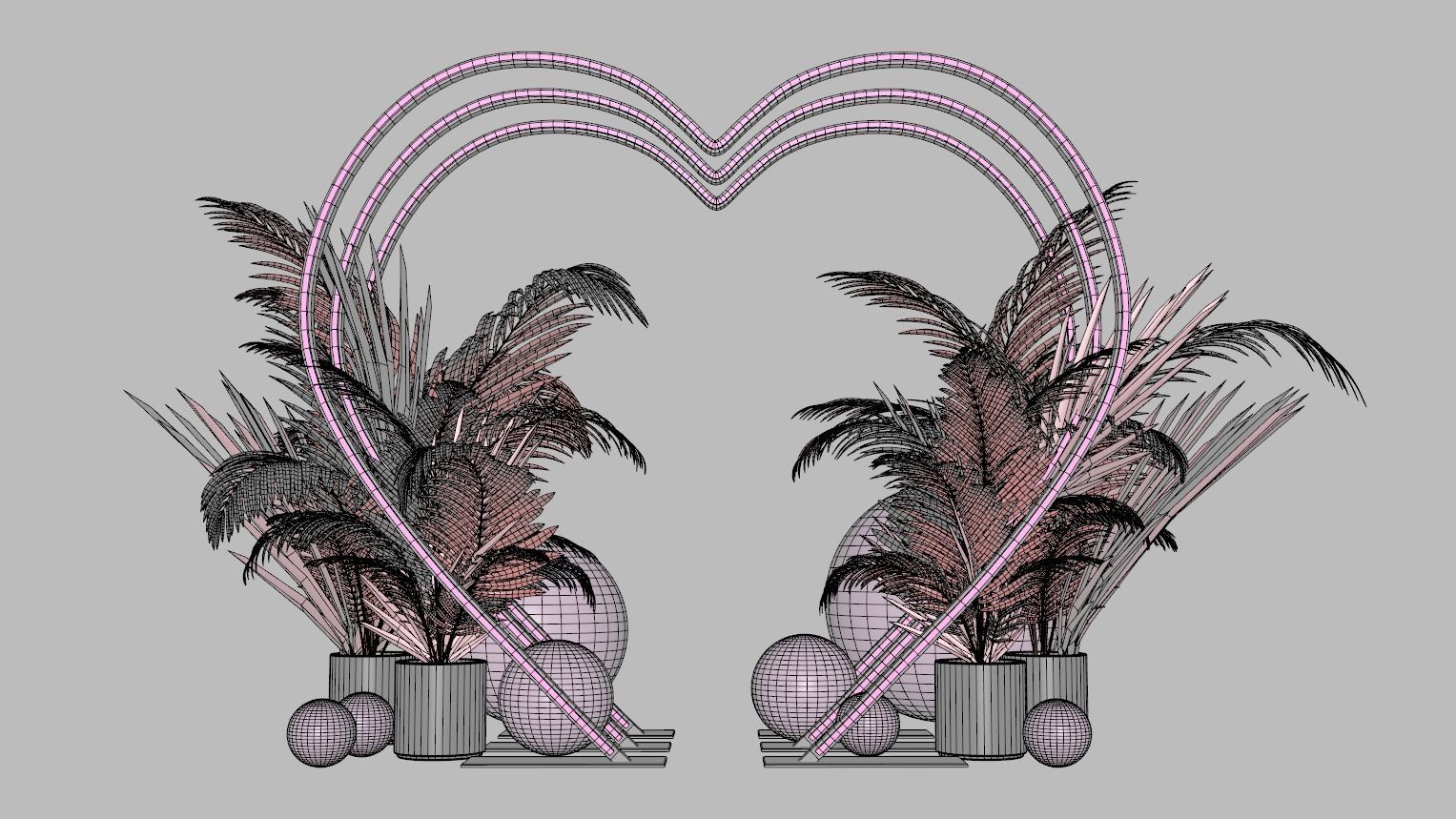 Neon Hearts - Photo Opportunity 3D model_6