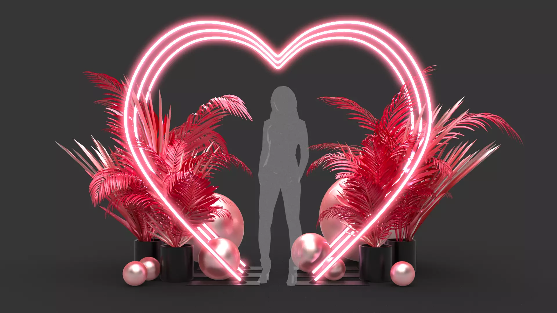 Neon Hearts - Photo Opportunity 3D model_0