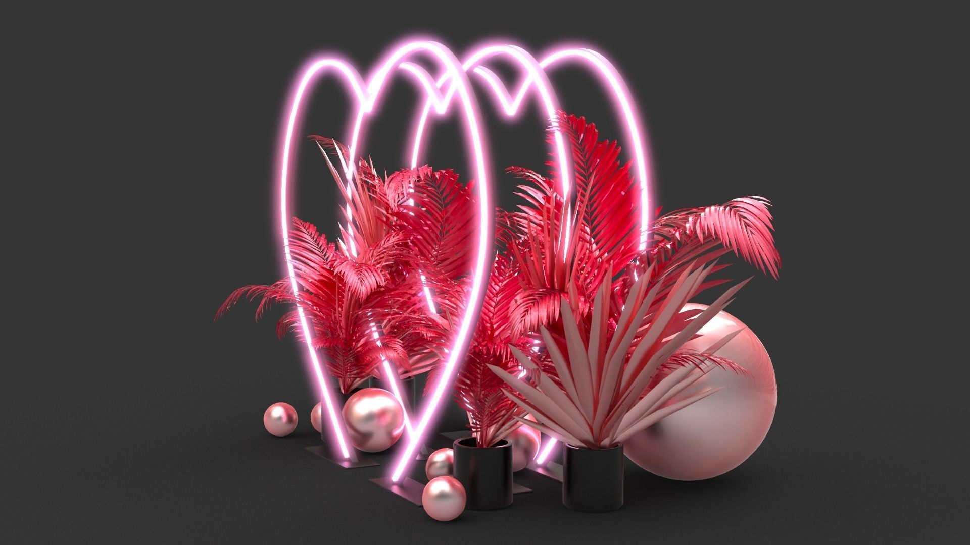 Neon Hearts - Photo Opportunity 3D model_4