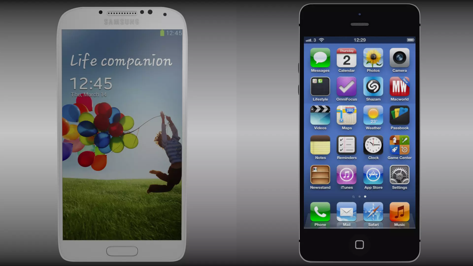 Iphone 5 Galaxy S4 compilation 3D model