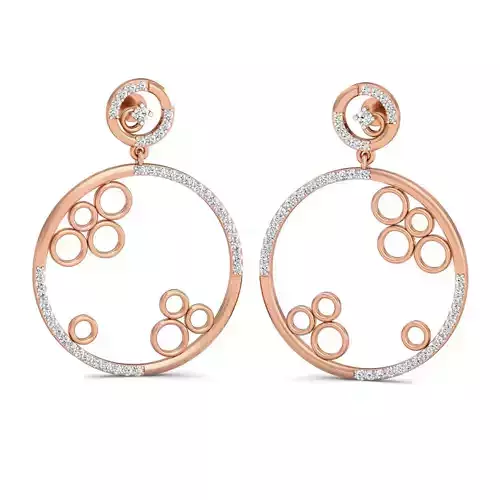 Women long earrings 3dm stl render detail