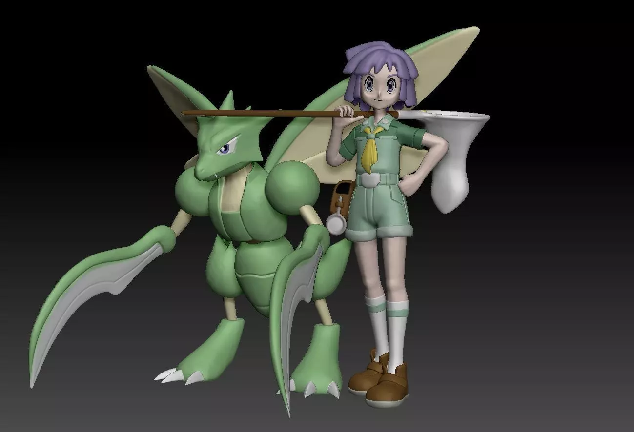 Pokemon Johto Gym Leader Bugsy 3D print model_0