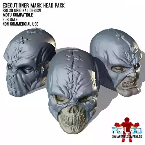Executioner Masked Heads pack -Motu Origins- 3D print model