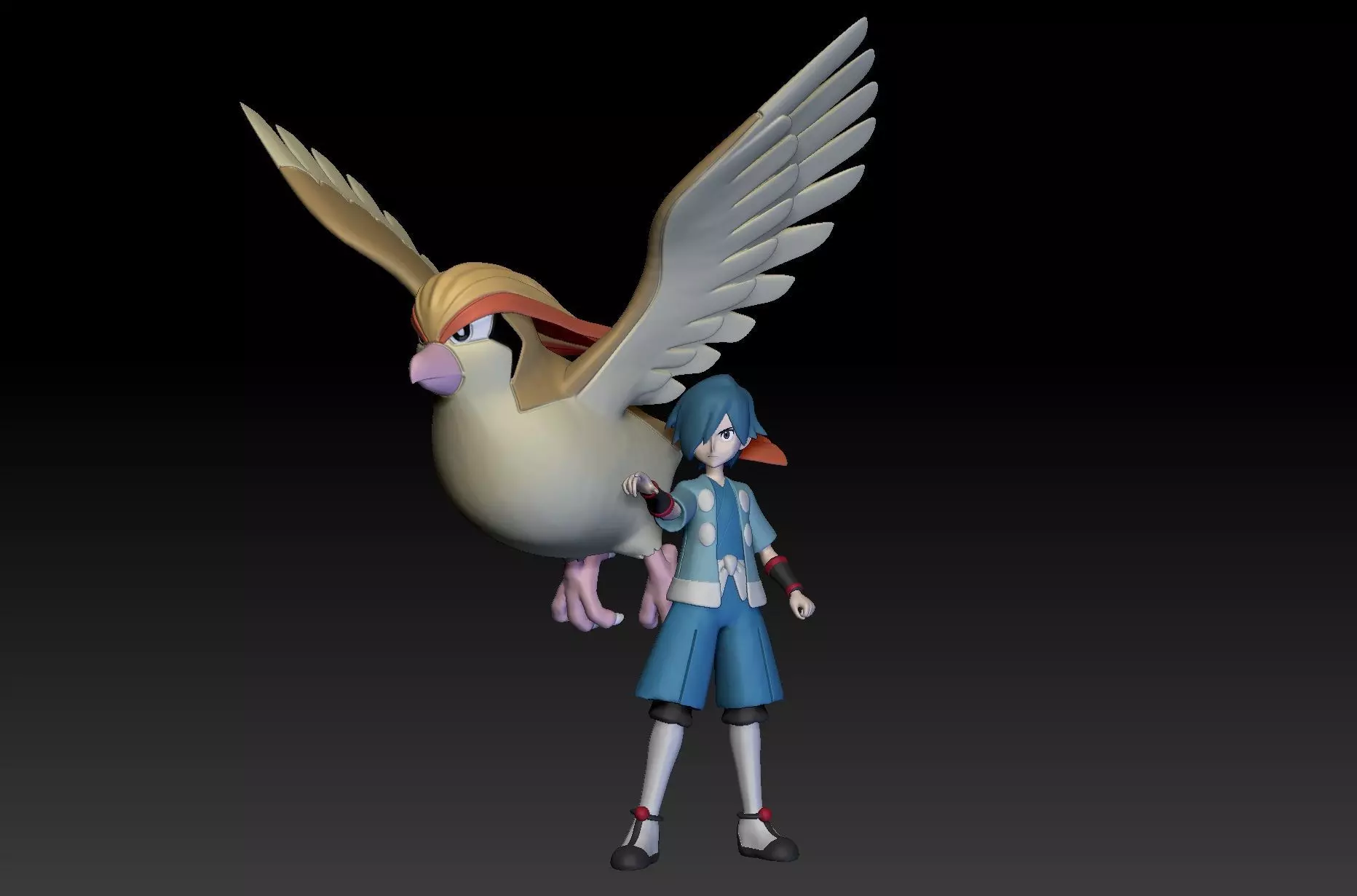 Pokemon Johto Gym Leader Falkner 3D print model_0