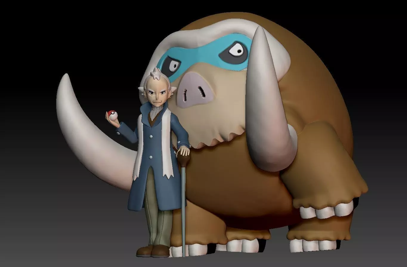 Pokemon johto Gym Leader Pryce 3D print model_0