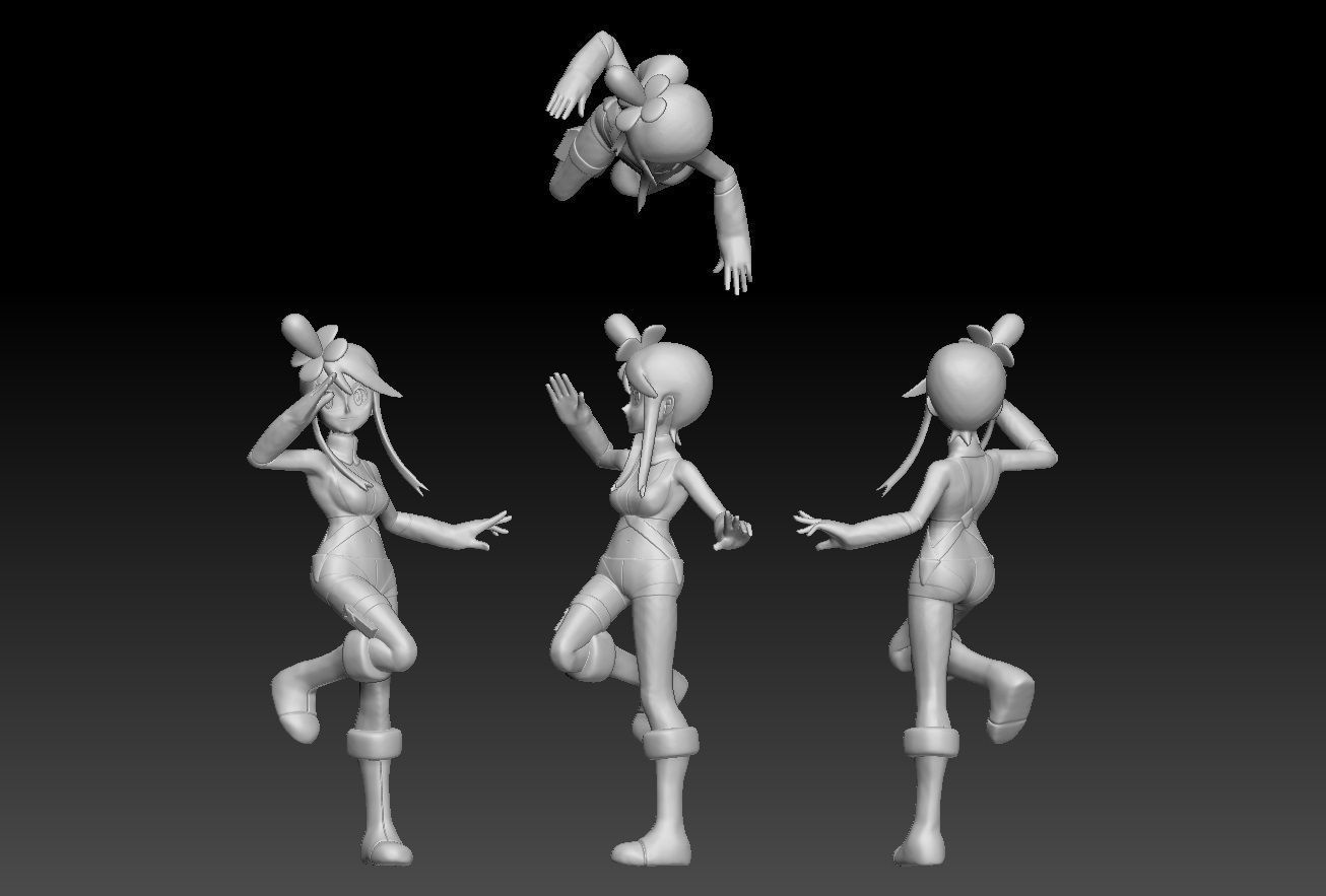 Pokemon Unova Gym Leader Skyla 3D print model_2