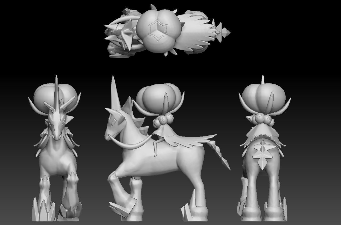 Pokemon Calyrex Ice Rider 3D print model_1