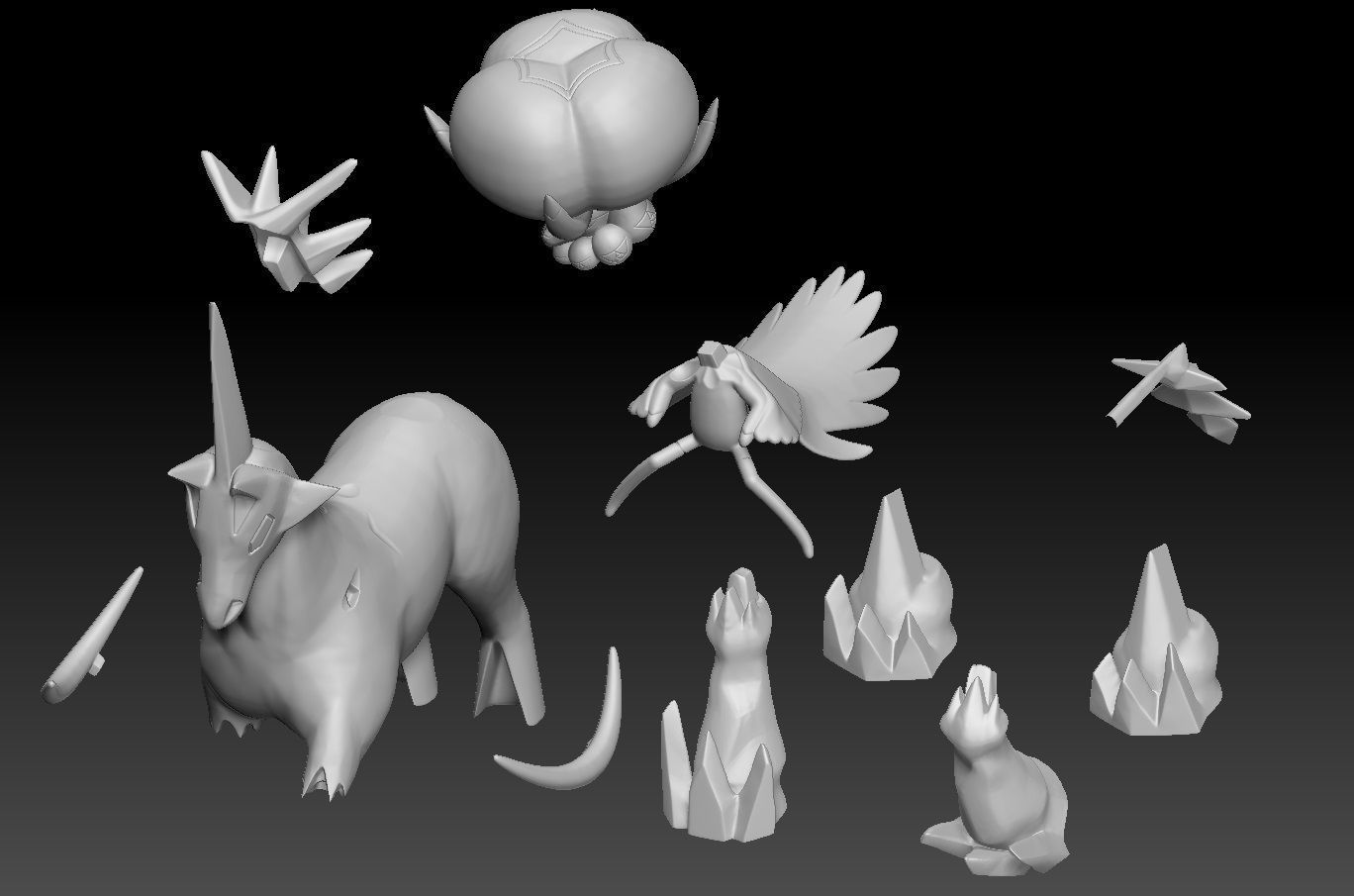 Pokemon Calyrex Ice Rider 3D print model_2