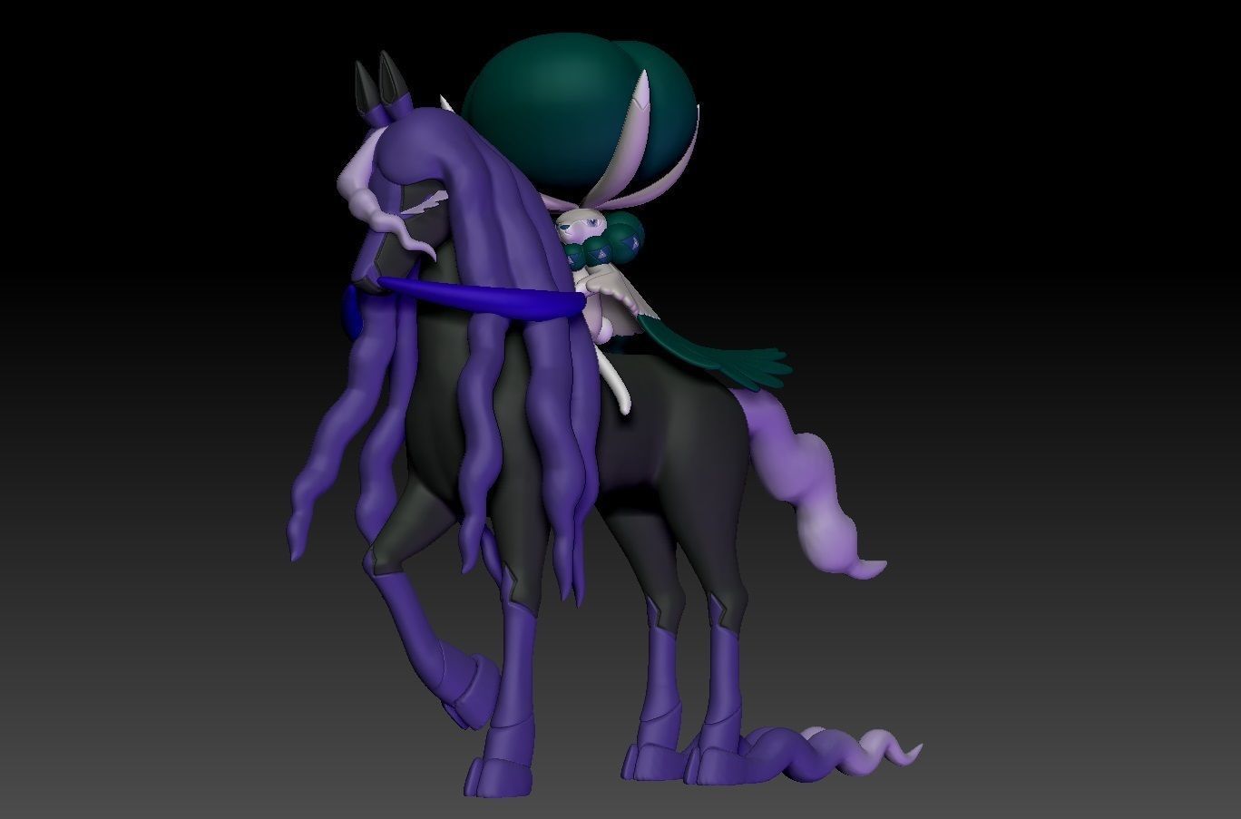 Pokemon Calyrex Shadow Rider 3D print model_2