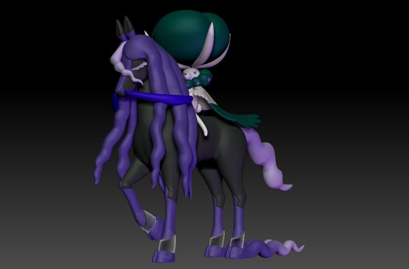 Pokemon Calyrex Shadow Rider 3D print model_1
