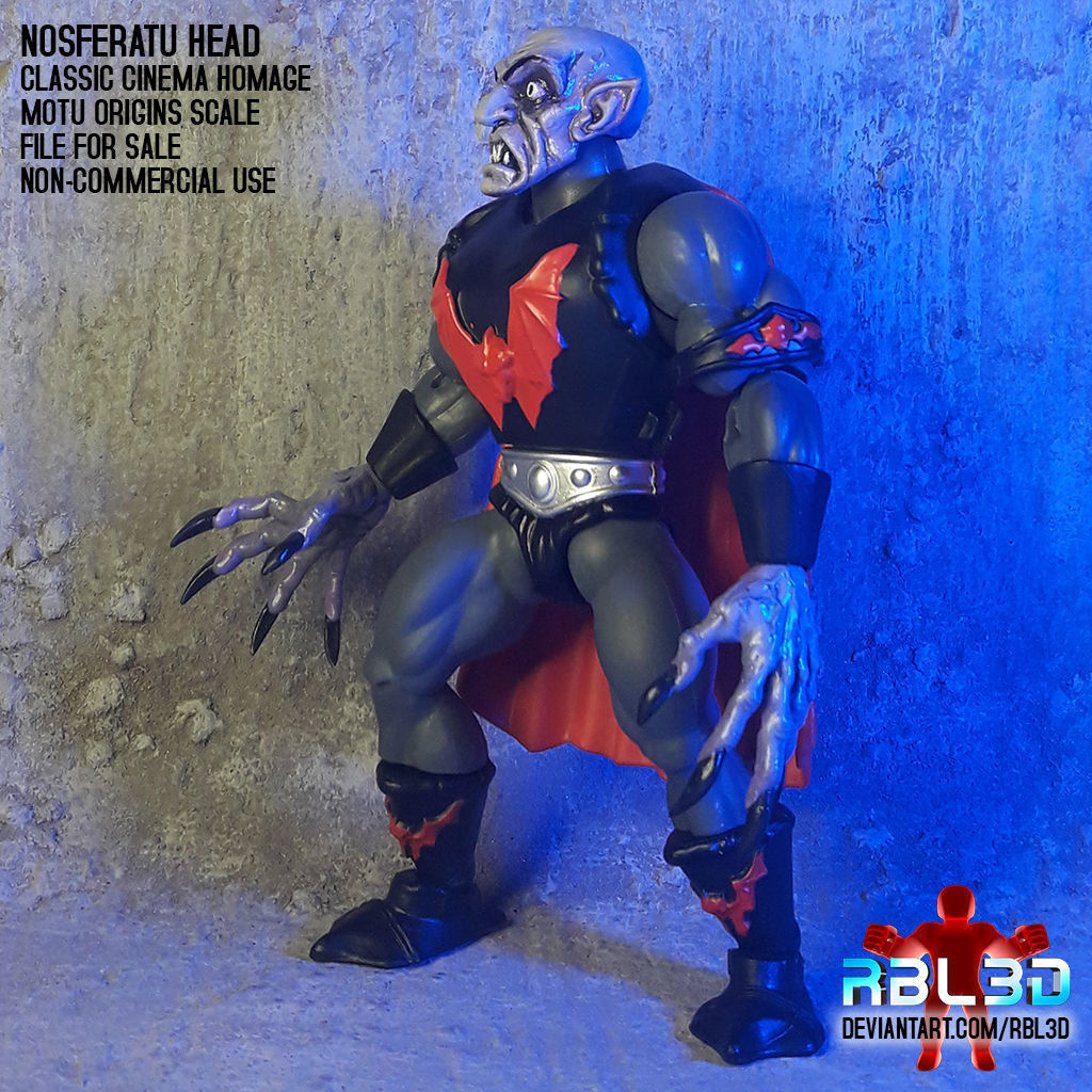 Nosferatu hands and head for Motu Origins-Masterverse compatible 3D print model_4