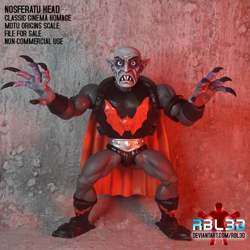 Nosferatu hands and head for Motu Origins-Masterverse compatible 3D print model_1