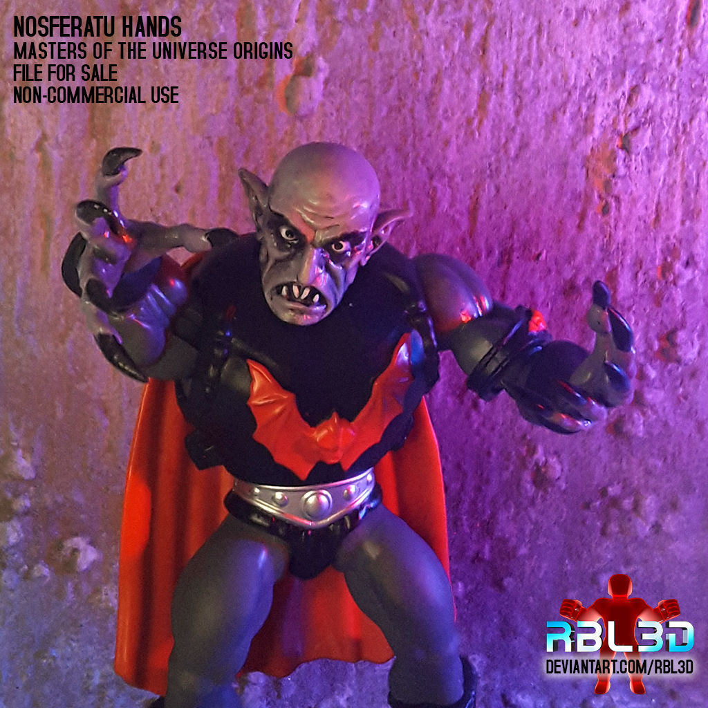 Nosferatu hands and head for Motu Origins-Masterverse compatible 3D print model_10