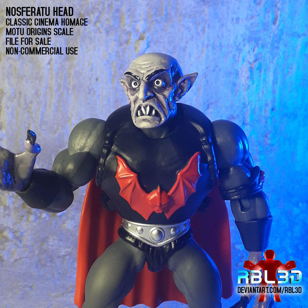 Nosferatu hands and head for Motu Origins-Masterverse compatible 3D print model_2