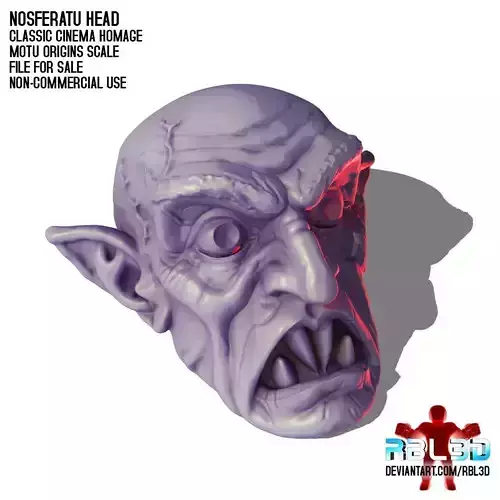Nosferatu hands and head for Motu Origins-Masterverse compatible 3D print model