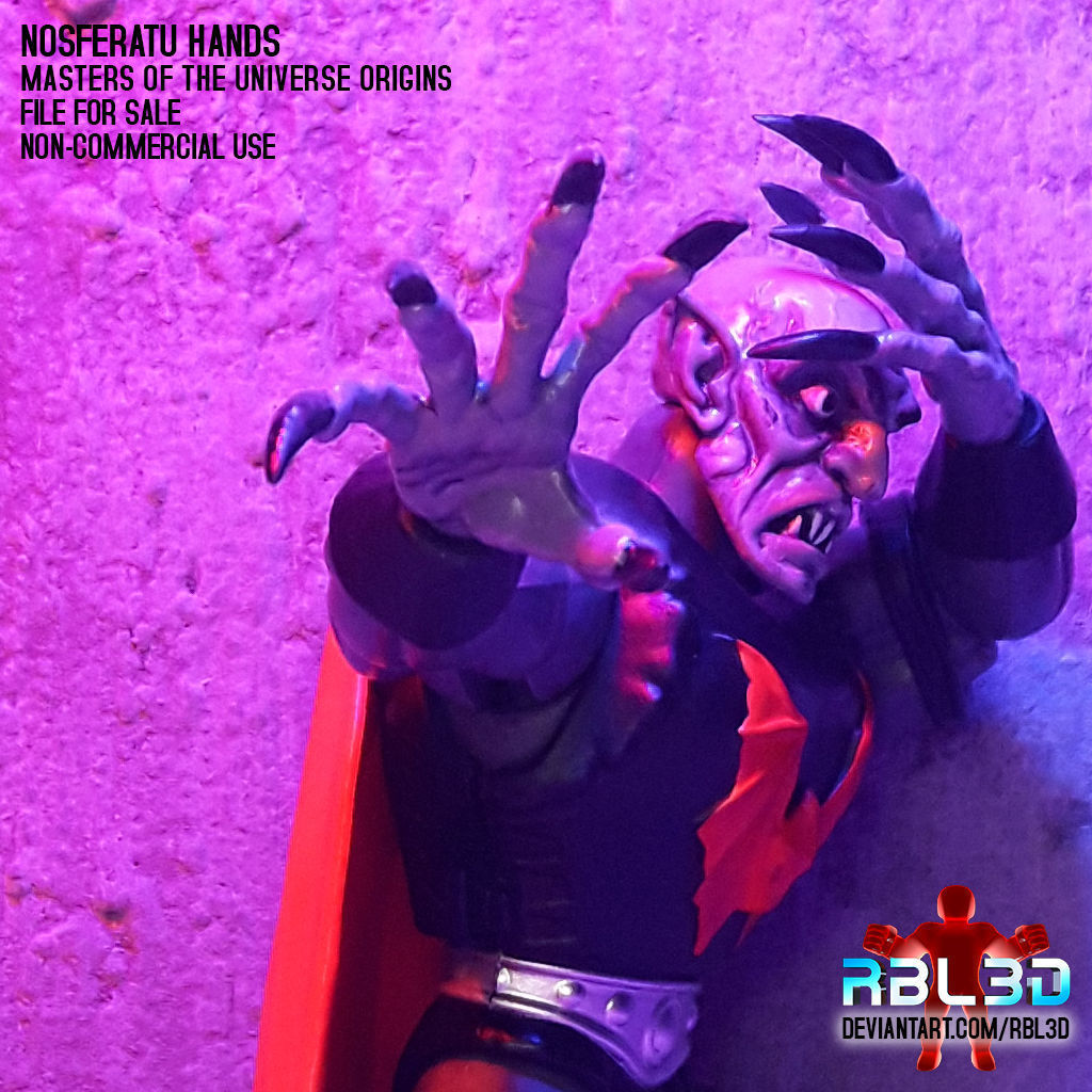 Nosferatu hands and head for Motu Origins-Masterverse compatible 3D print model_9