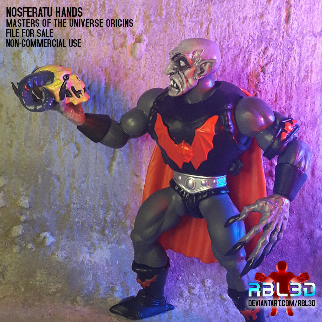 Nosferatu hands and head for Motu Origins-Masterverse compatible 3D print model_11