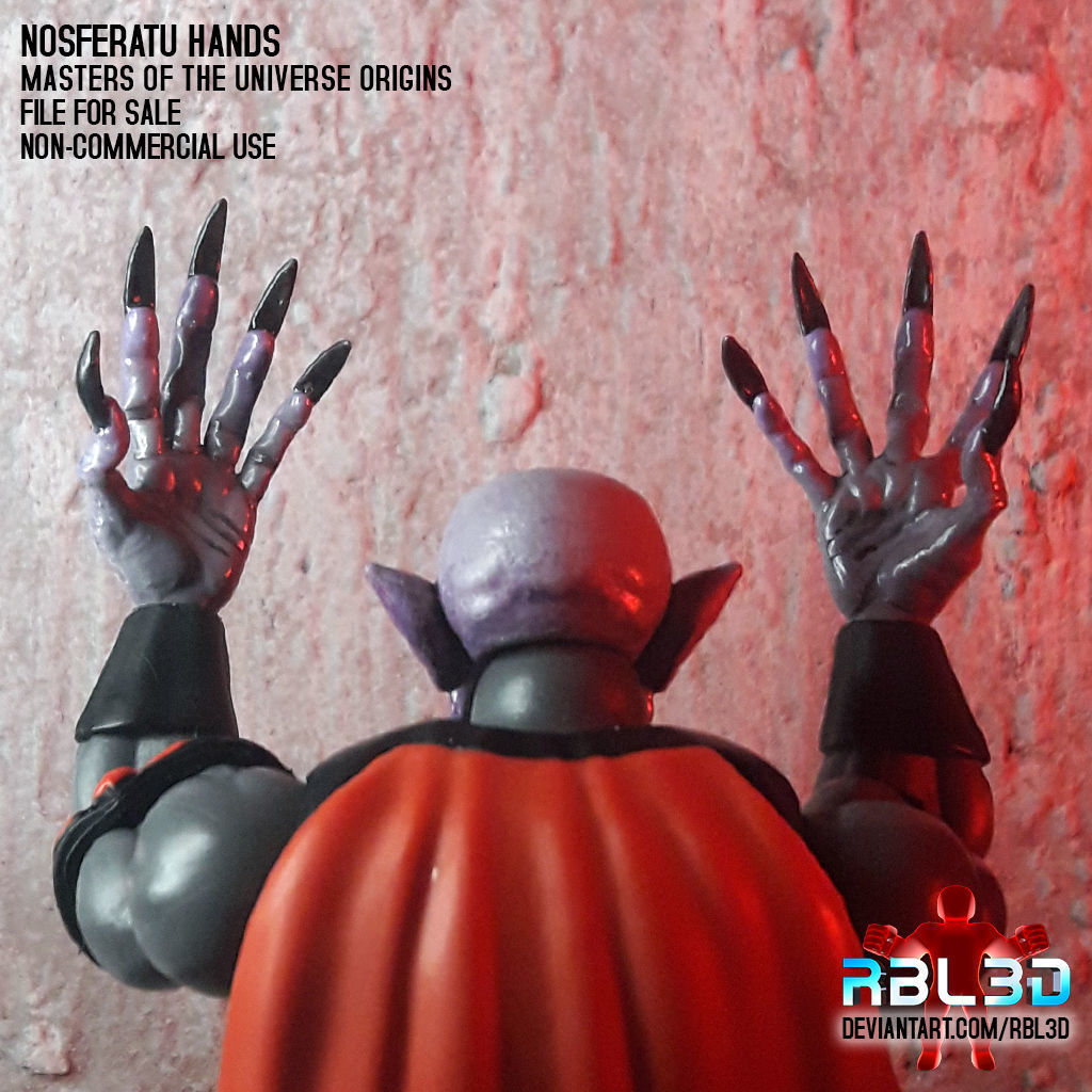 Nosferatu hands and head for Motu Origins-Masterverse compatible 3D print model_13