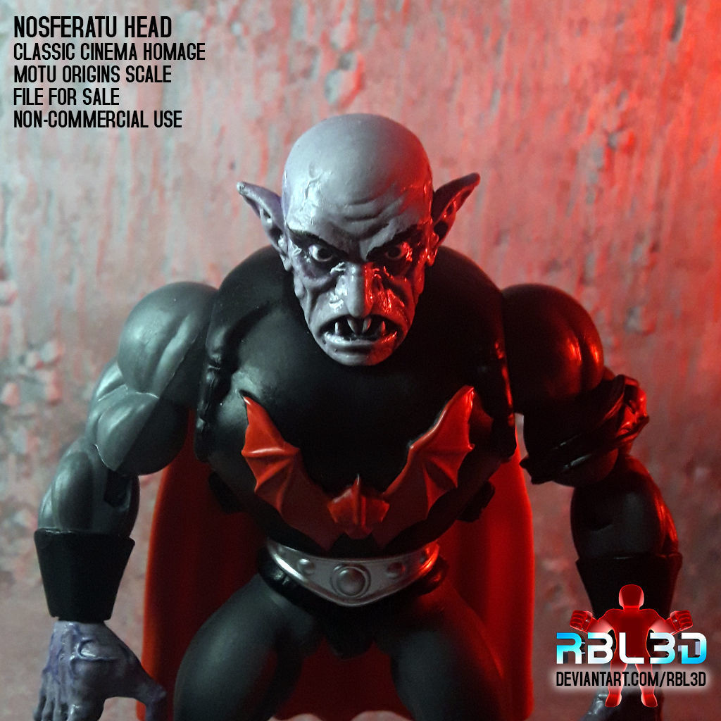 Nosferatu hands and head for Motu Origins-Masterverse compatible 3D print model_3