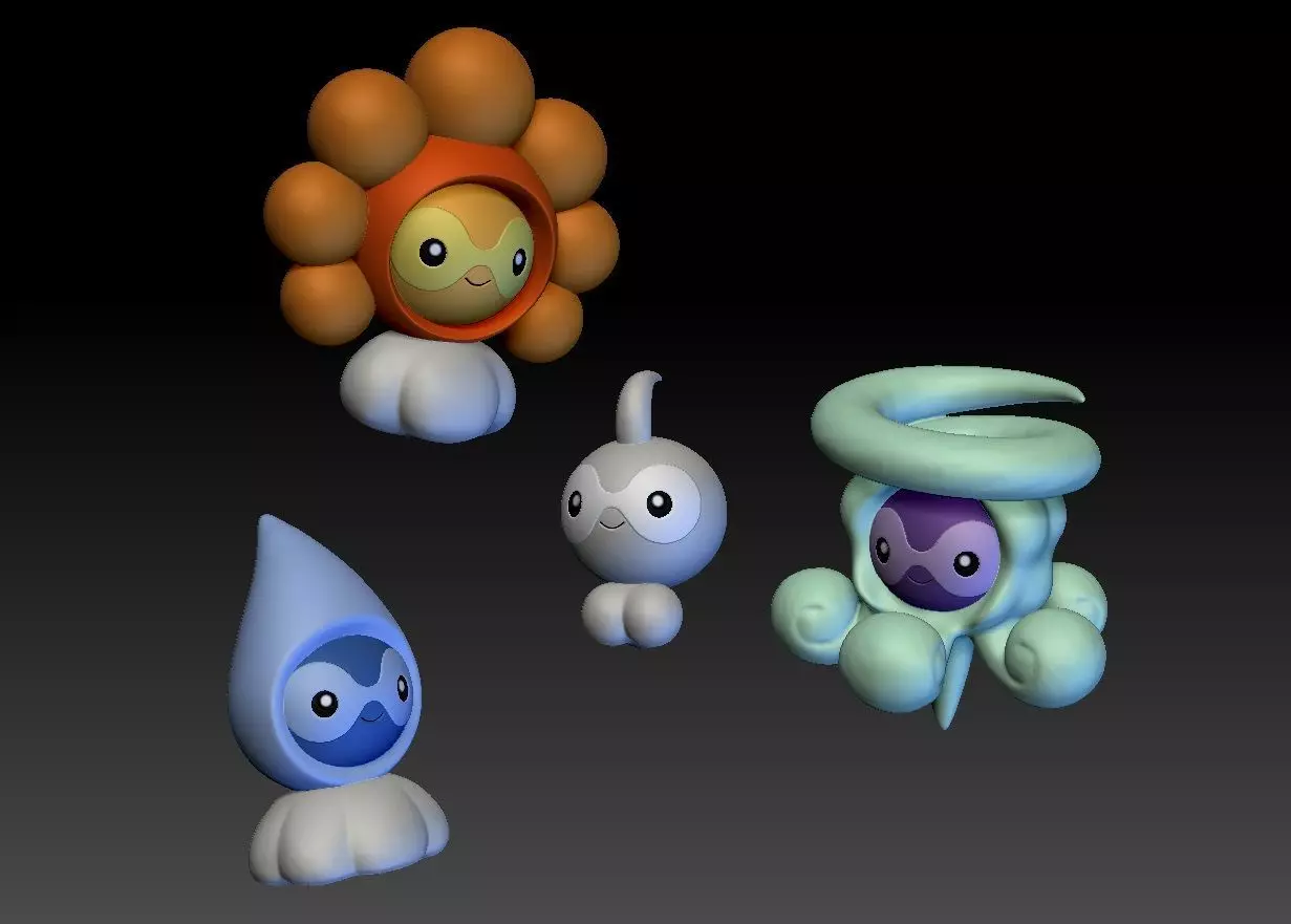 Pokemon Castform 3D print model_0