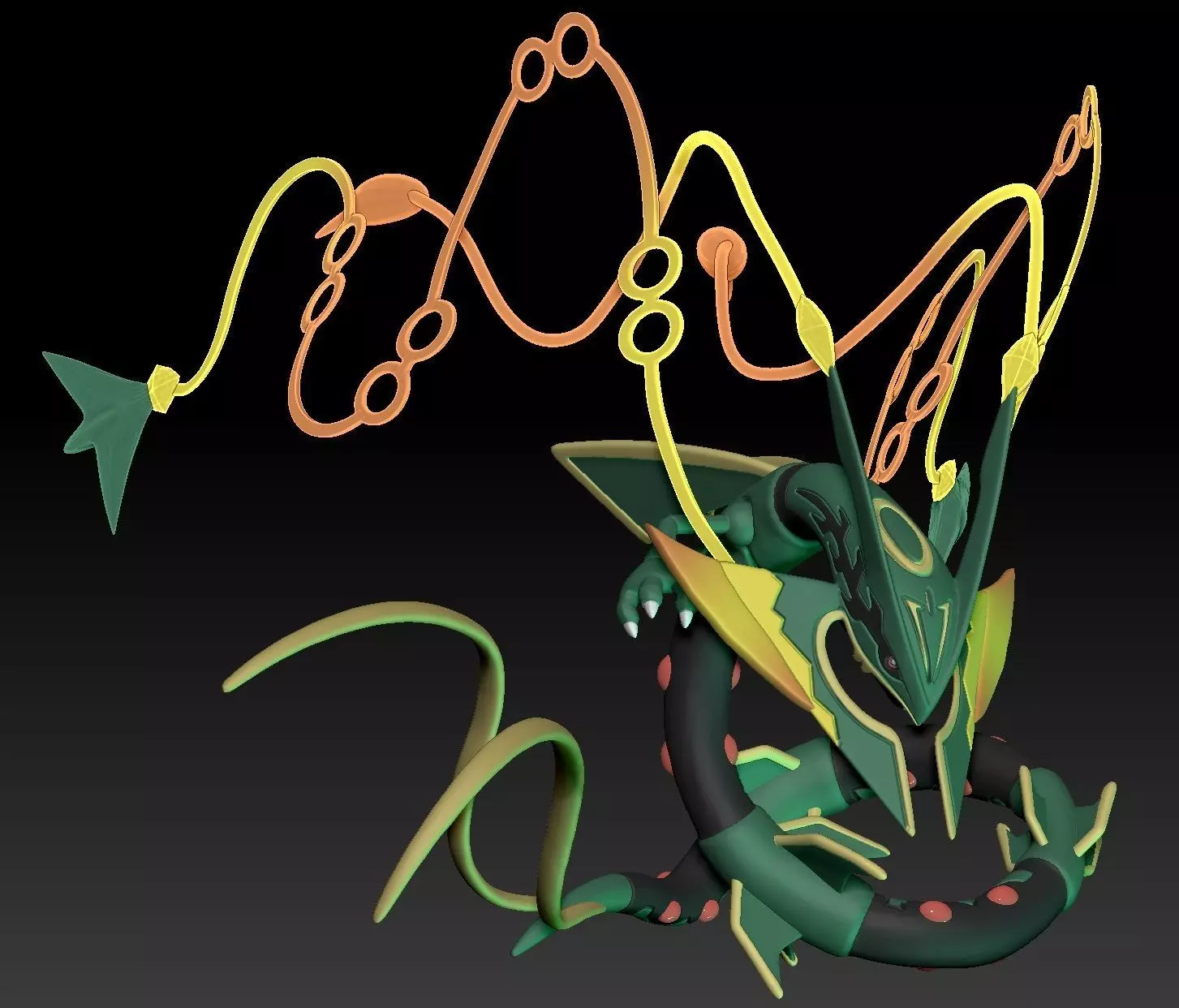 Pokemon Rayquaza Mega Evolution 3D print model_0