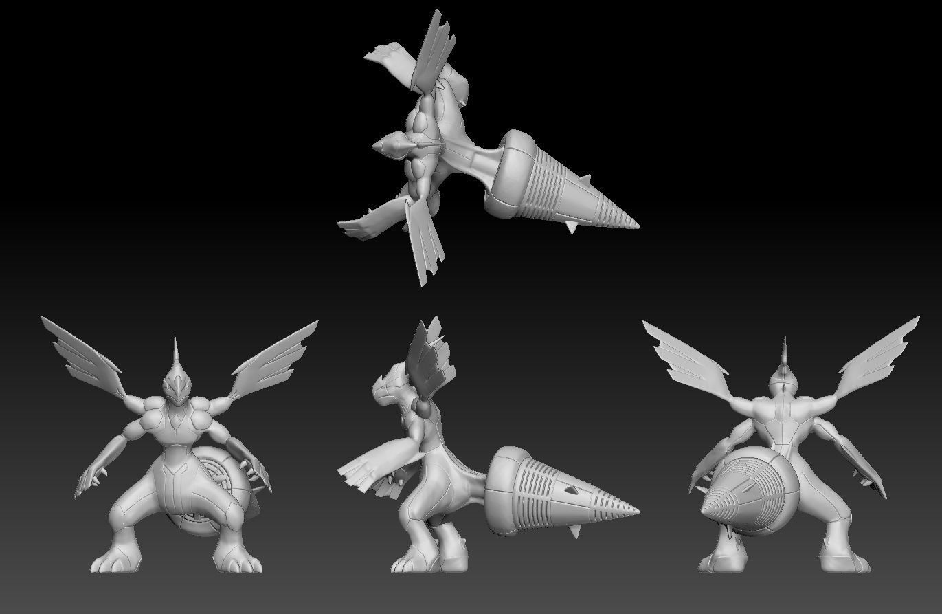 Pokemon Zekrom 3D print model_1